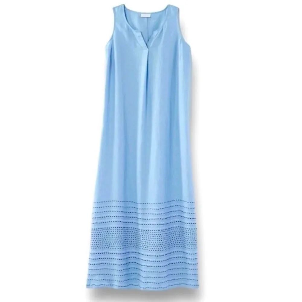 J. Jill Pure Jill Large Petite Kantha Stitched Maxi